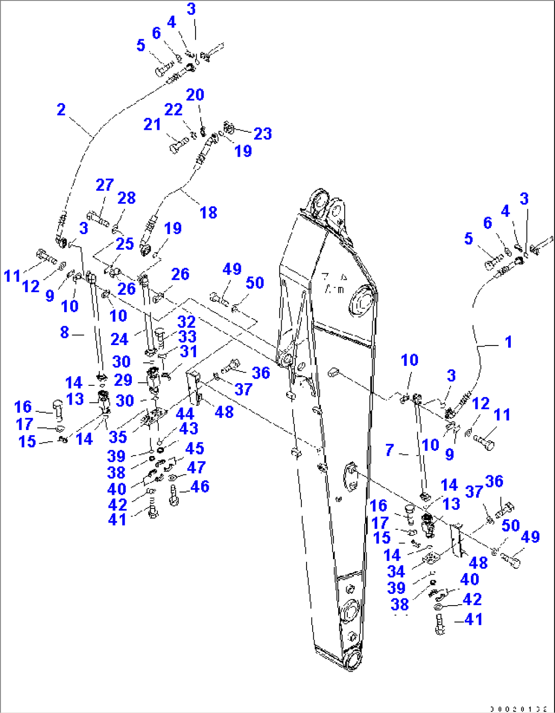 ARM (2.9M) (2 ATTACHIMENT LINES)(#K40001-K40061)