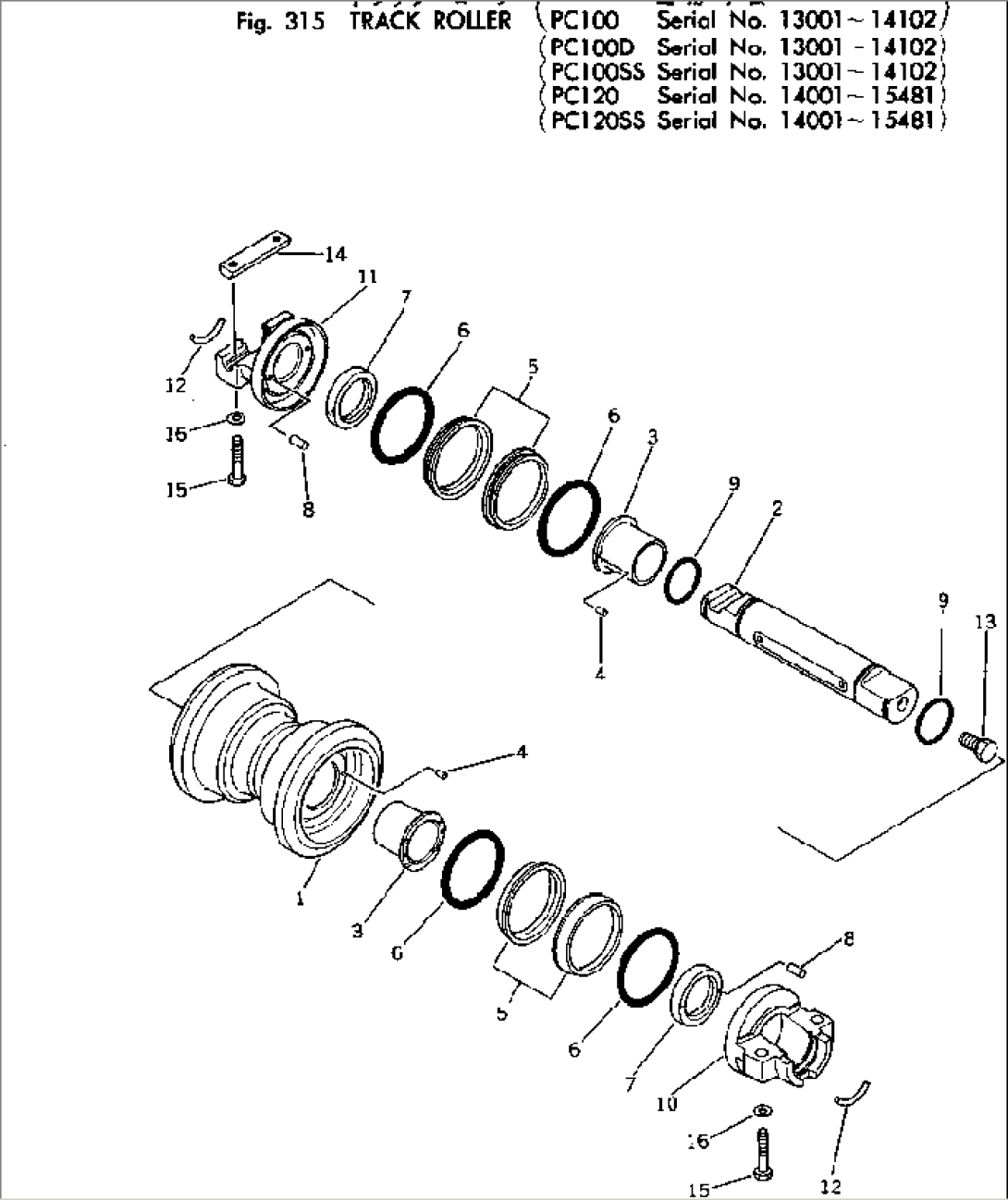 TRACK ROLLER(#14001-15481)