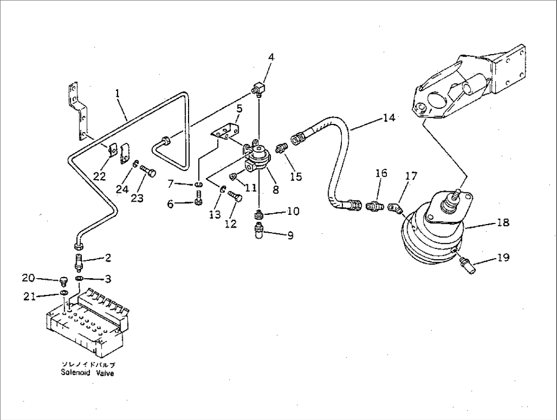 AIR PIPING (SOLENOID VALVE TO PARKING BRAKE CHAMBER)