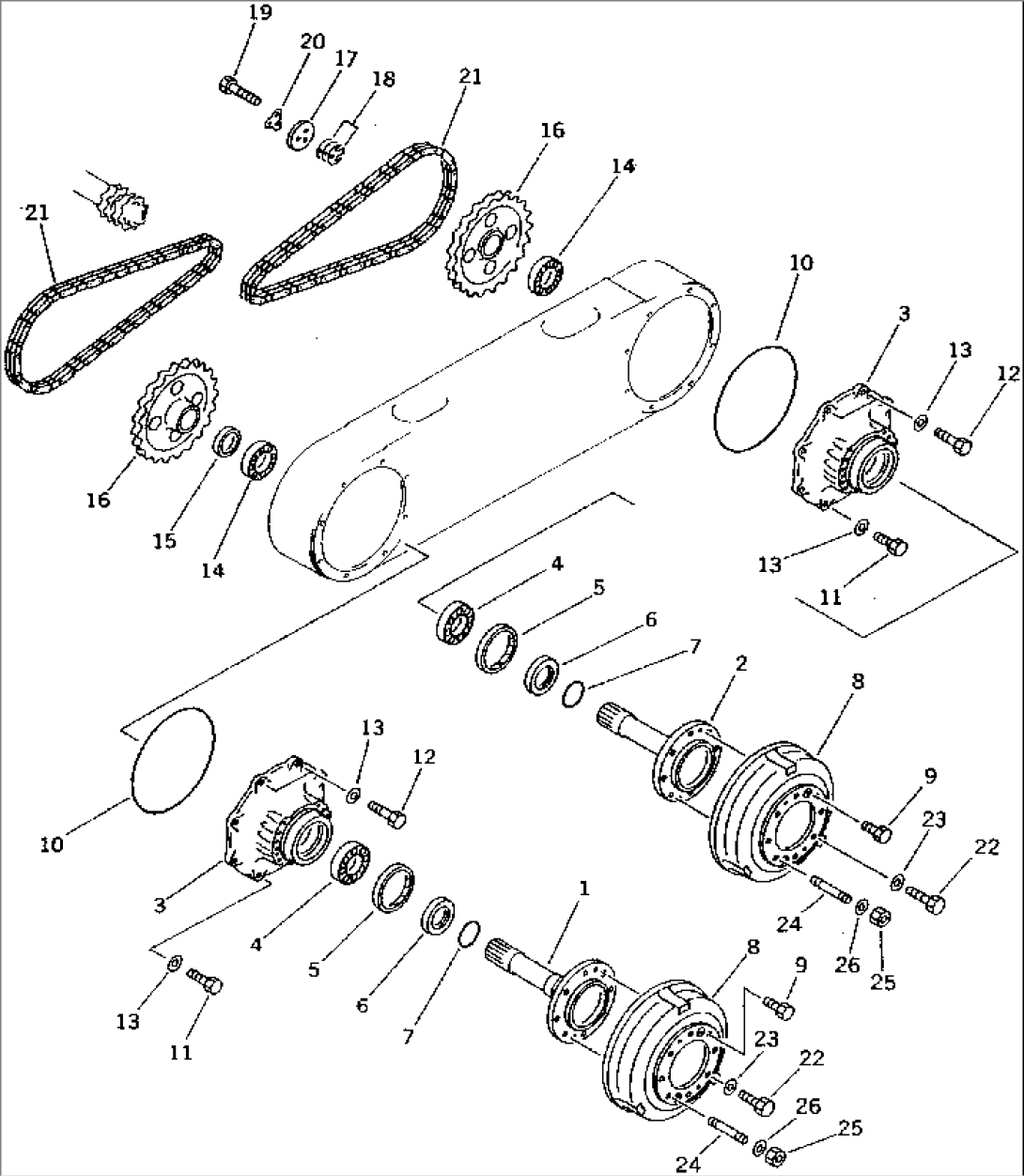 TANDEM DRIVE GEAR AND CHAIN(#1415-)