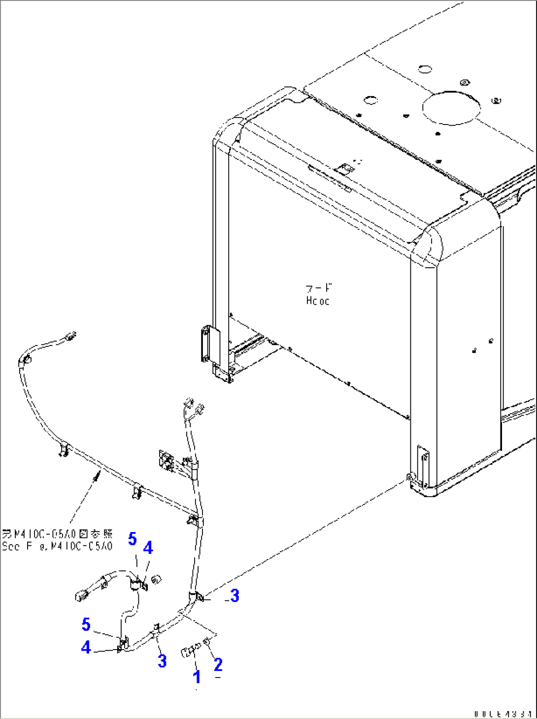 HOOD (WIRING HARNESS CLAMP)(#75001-)