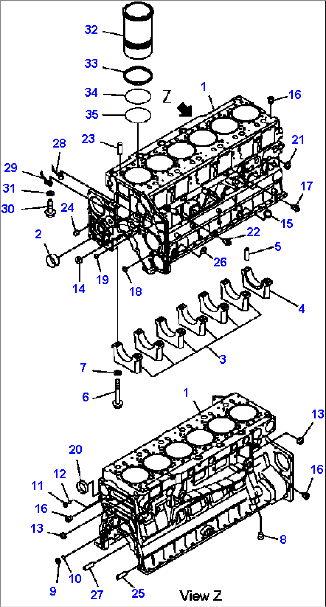 FIG. A2010-A4K3 CYLINDER BLOCK