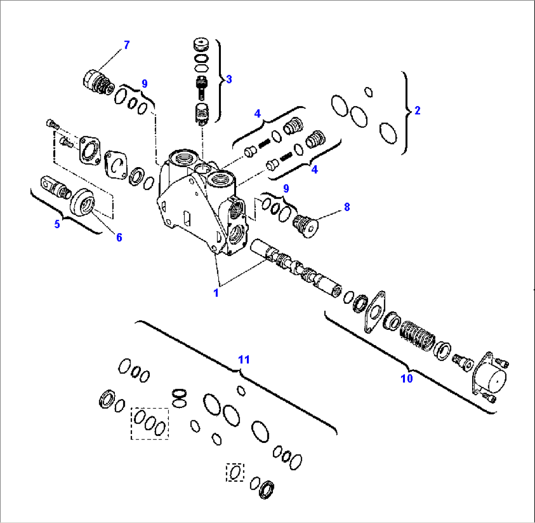 BACKHOE CONTROL VALVE (JIG ARM)