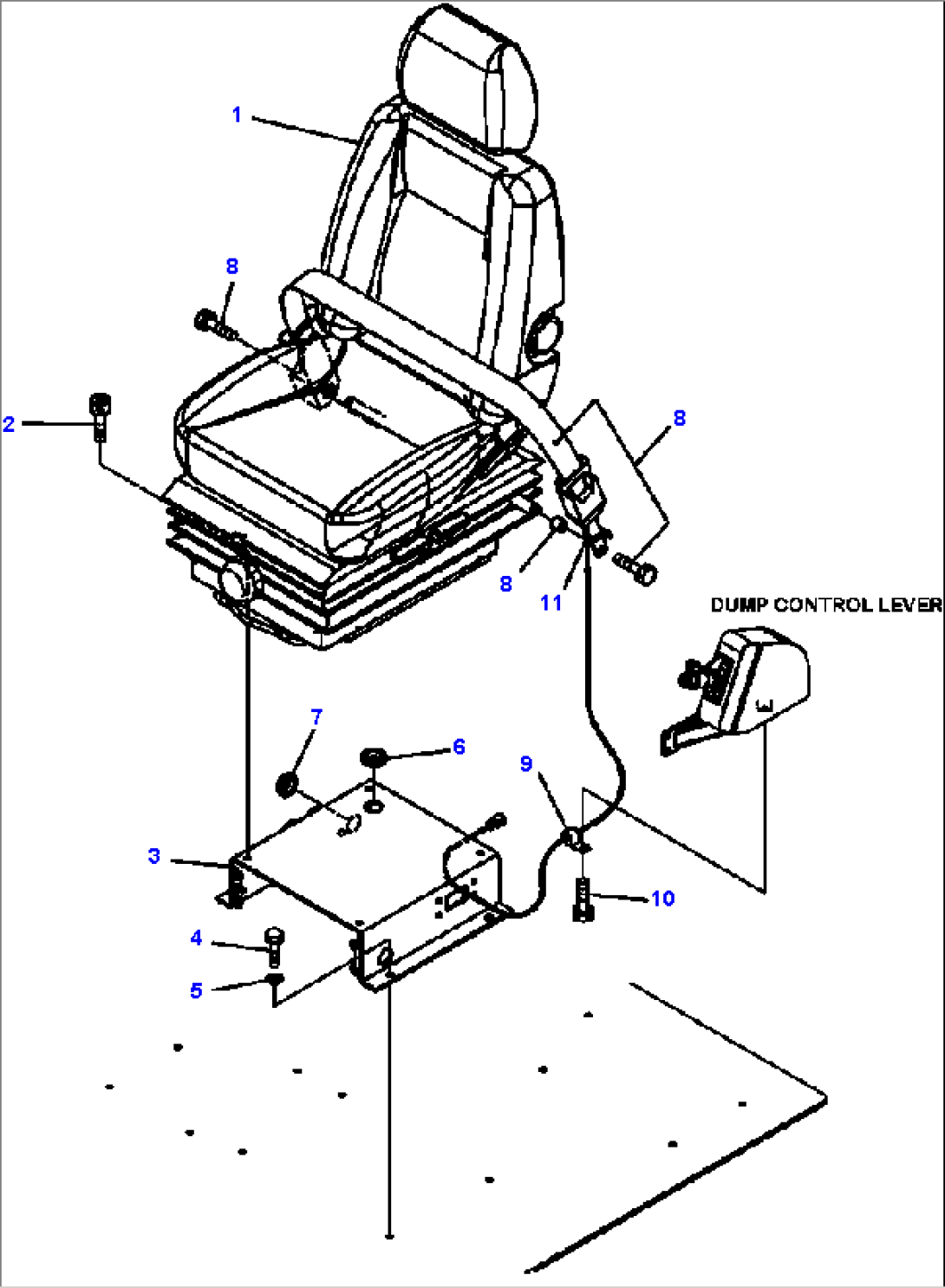 K0200-40B0 OPERATOR SEAT MOUNTING