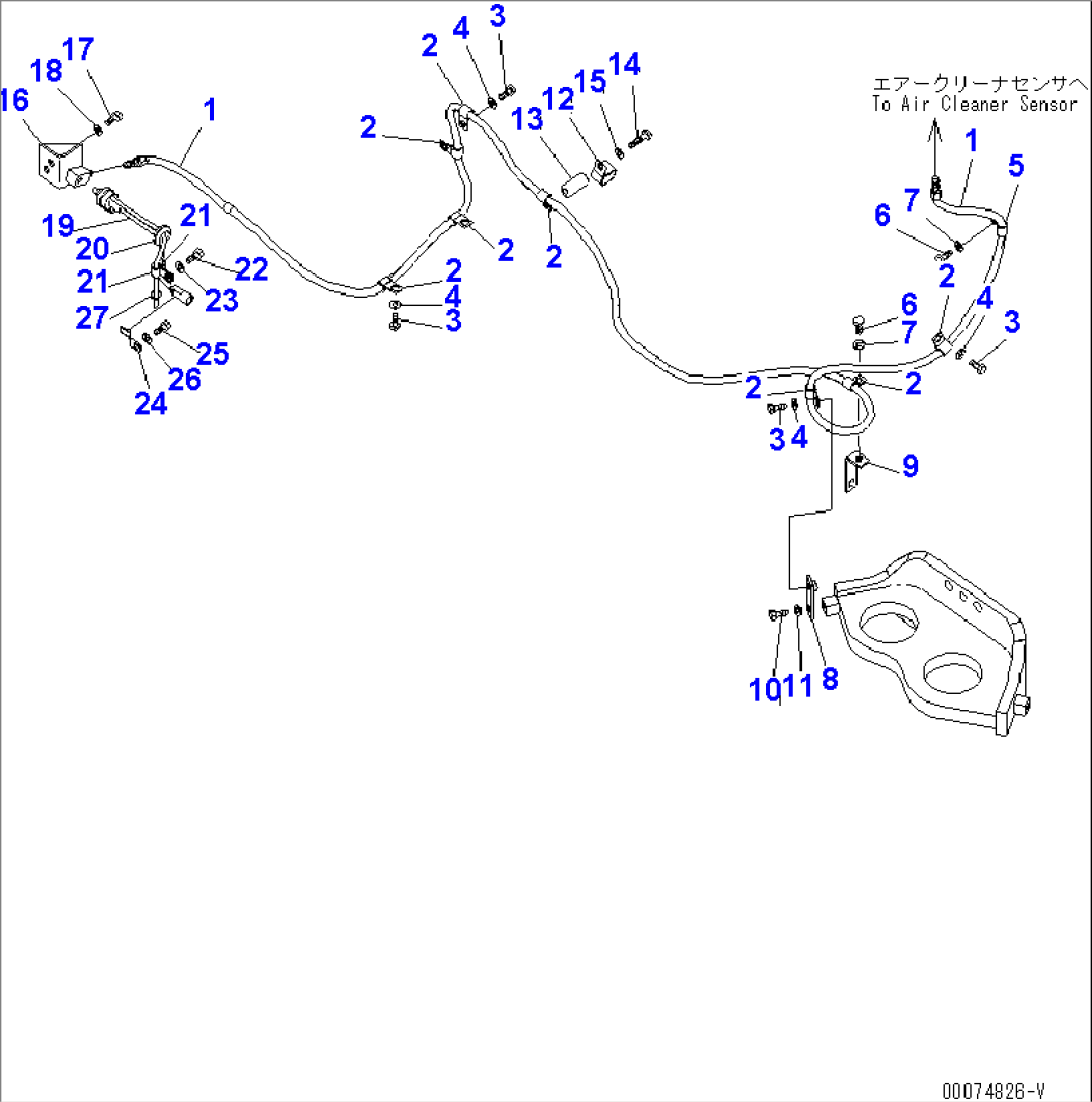 ENGINE MOUNTING (AIR CLEANER SENSOR)(#60005-)