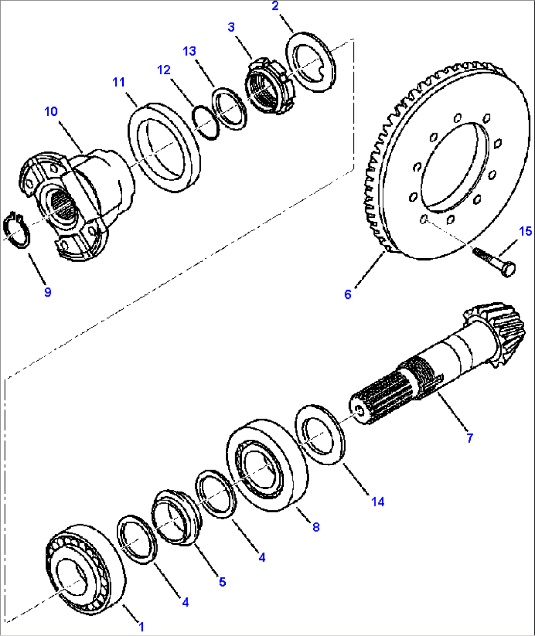 FIG. F3500-01A2 REAR AXLE - RING AND PINION GEAR