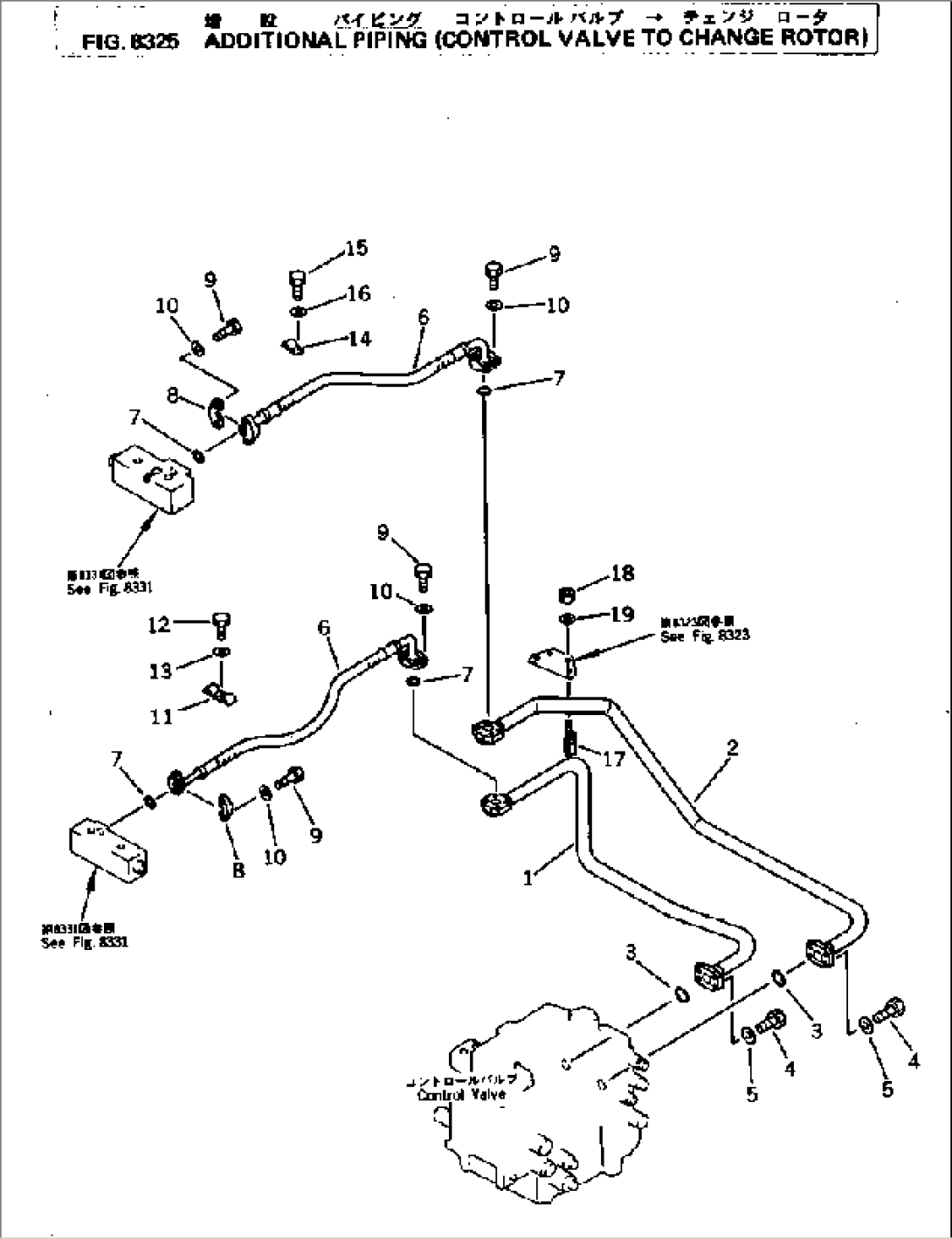 ADDITIONAL PIPING (CONTROL VALVE TO CHANGE ROTOR)