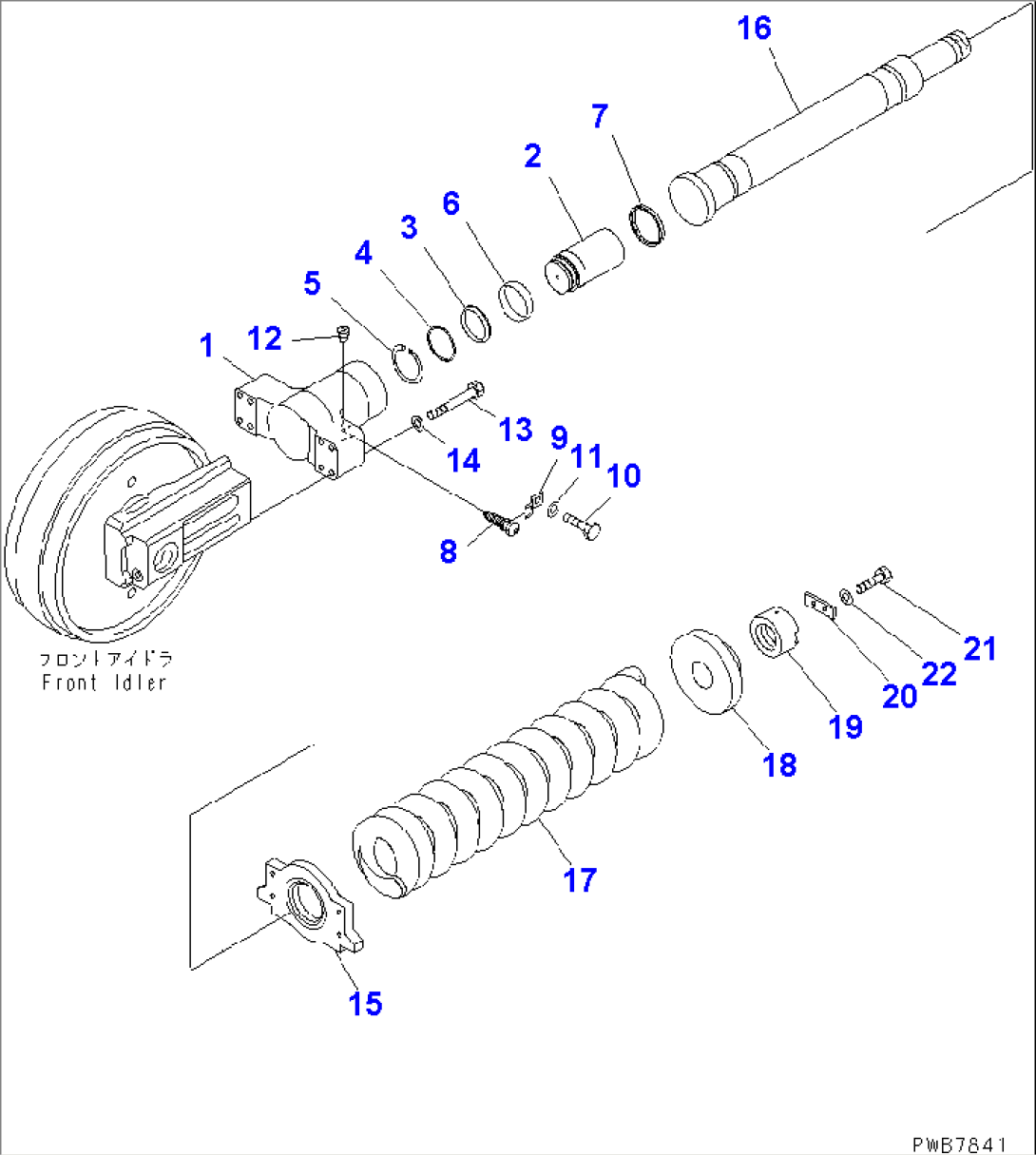 TRACK FRAME (IDLER CUSHION) (R.H.)