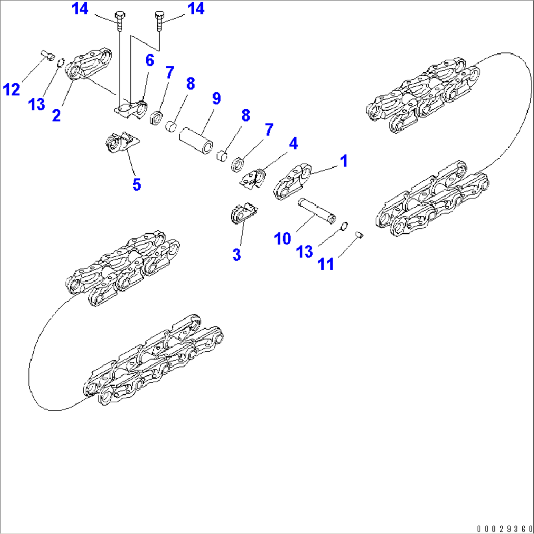 TRACK LINK (LUBRICATE TYPE) (WITH WEDGE RING) (MASTER LINK 2 PLACE TYPE) (COLD WEATHER (B) SPEC.)