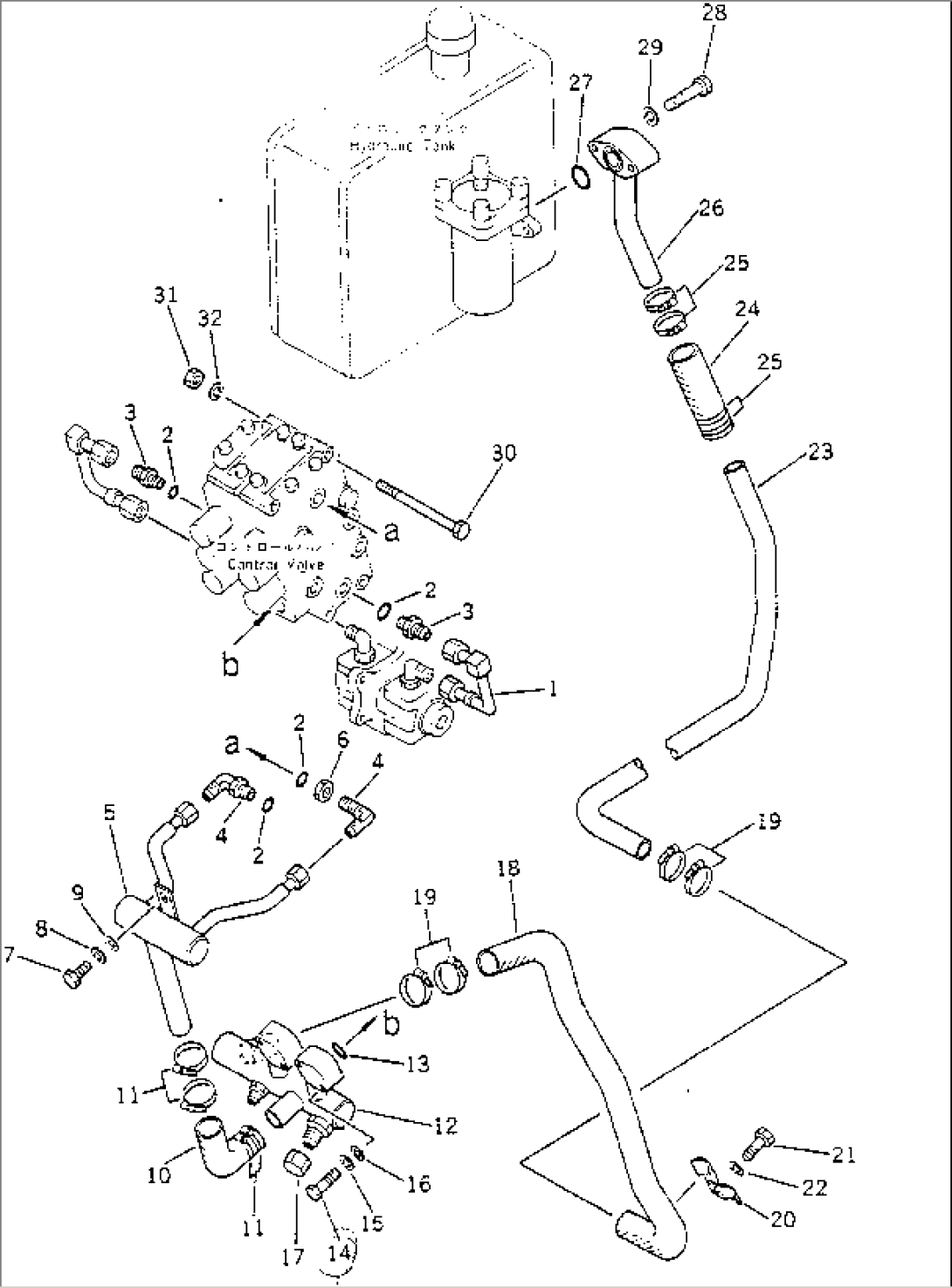 HYDRAULIC PIPING (CONTROL VALUE TO FILTER)