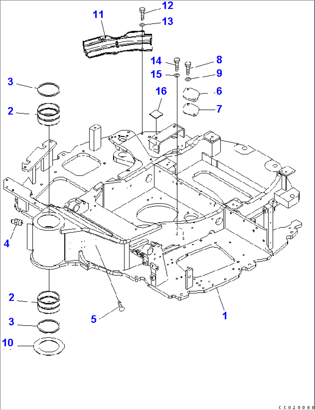 REVOLVING FRAME (FOR POWER ANGLE POWER TILT)
