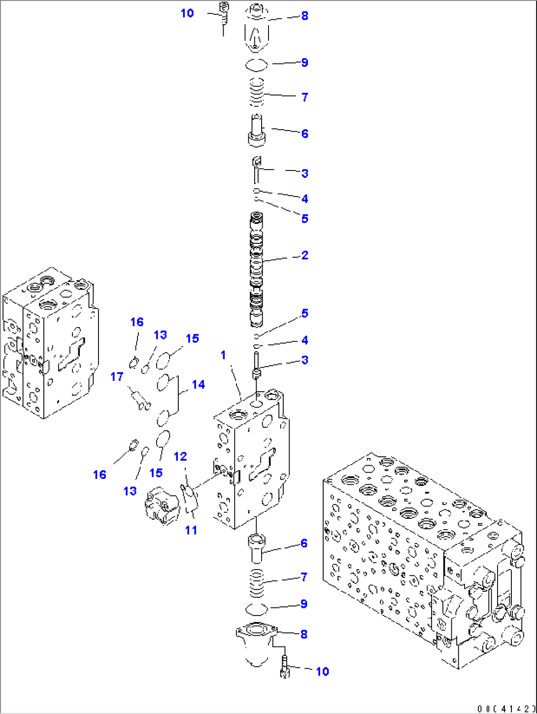 MAIN VALVE (2-ACTUATOR) (16/21) (FOR 2-PIECE BOOM)