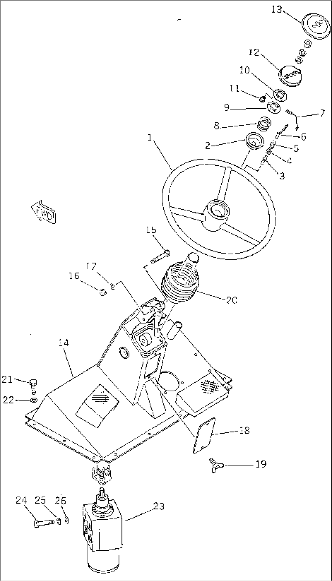 STEERING WHEEL AND COLUMN (1/2) (FOR TILT AND TELESCOPIC)