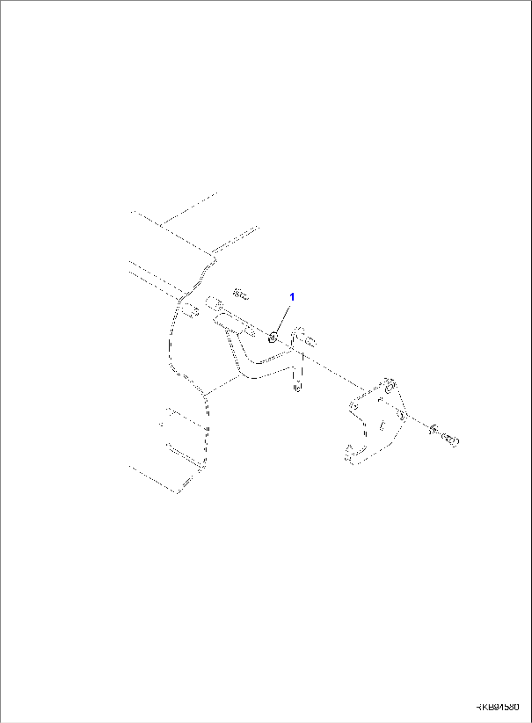 EXCAVATOR CONNECTION FRAME, FUEL CONTROL PEDAL SPACER