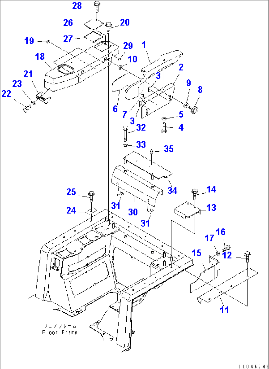 ARM REST COVER (1/2) (WITHOUT CAB) (FOR EXTINGUISHER)(#67823-)