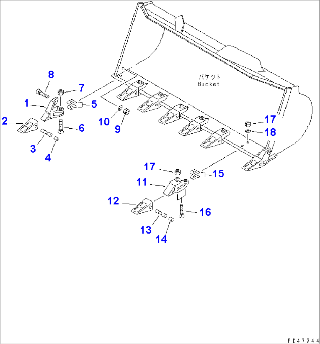 TIP TOOTH(#50001-)