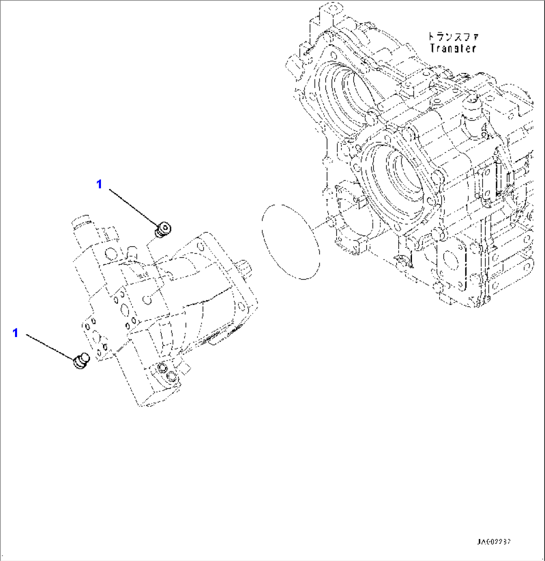 Hydrostatic Transmission (HST) Pump and Motor, HST Motor 1, Plug (#70883-)