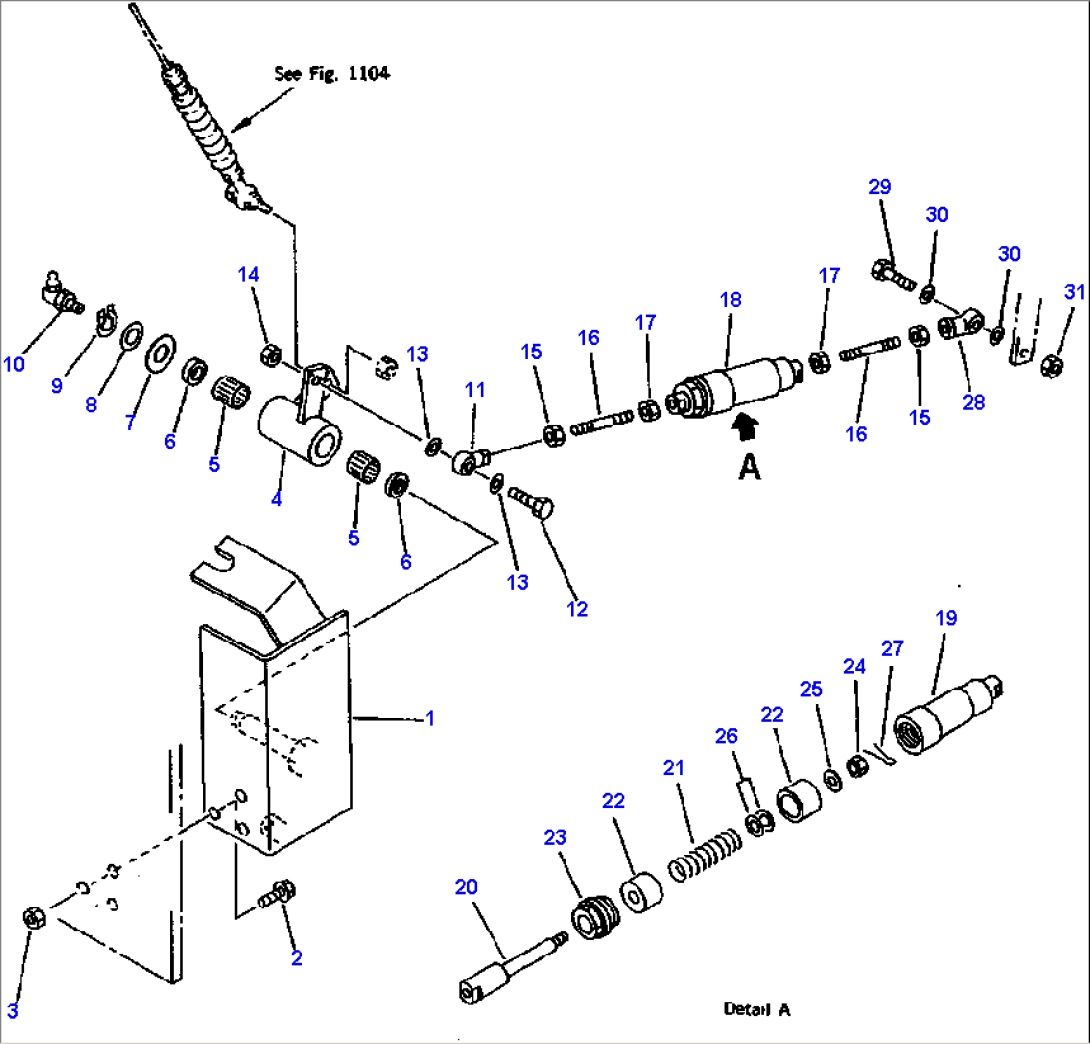 FIG NO. 1105 ACCELERATOR PEDAL AND LINKAGE (3/3)