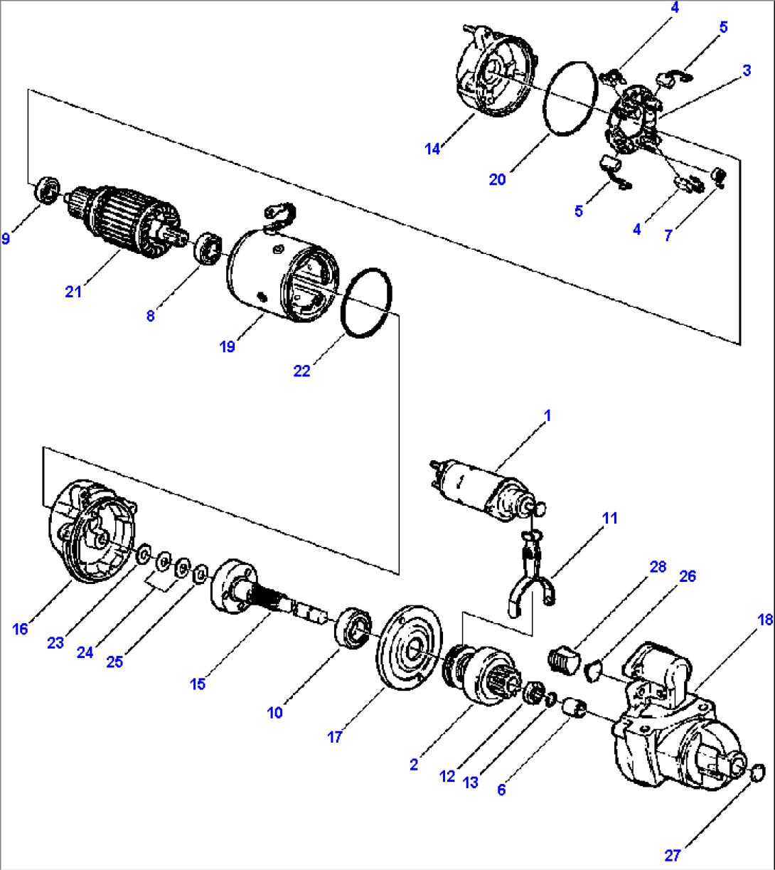 CRANKING MOTOR - 28MT (510C)