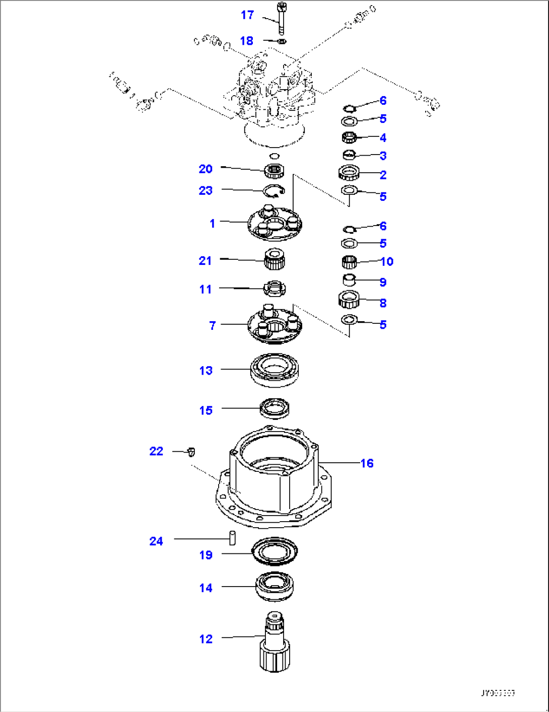 Swing Machinery and Motor, Inner Parts, Swing Machinery (#30001-)