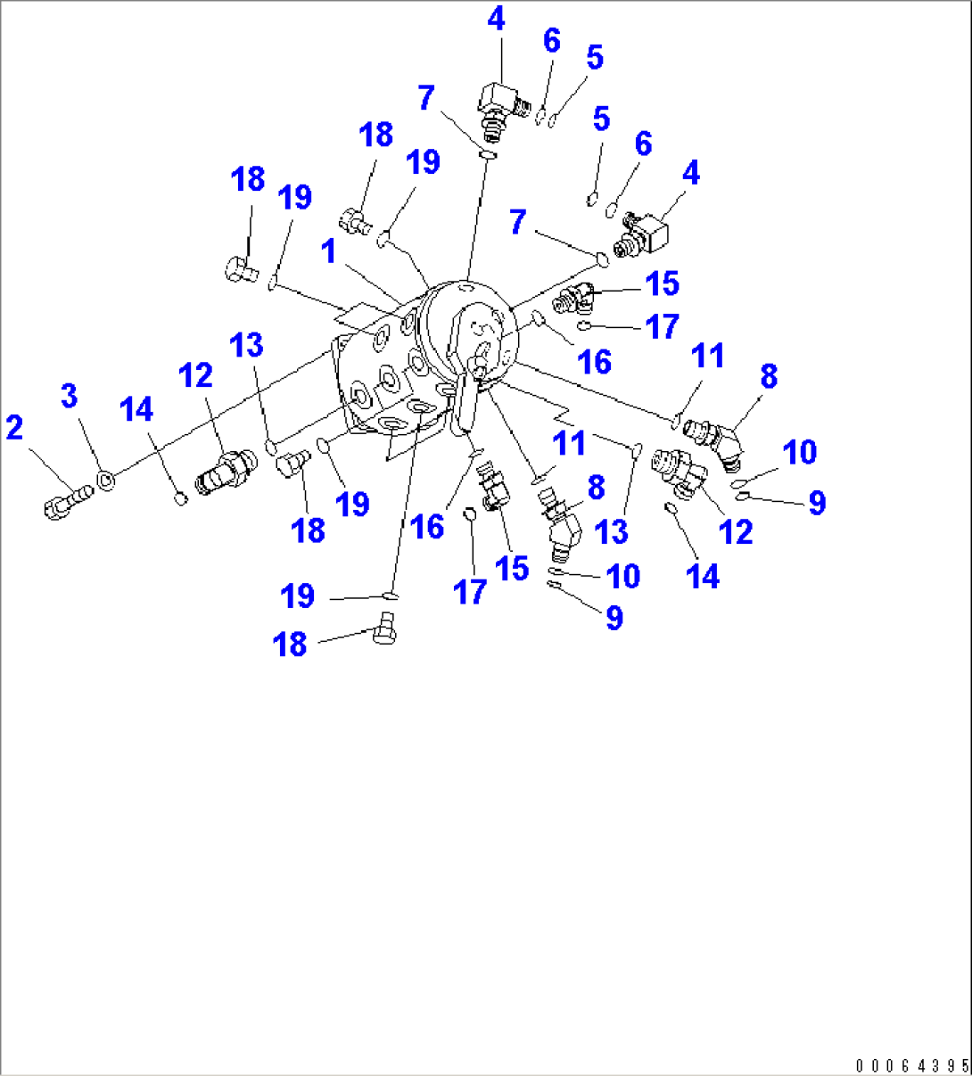 MULTI VALVE (ISO/BACKHOE CHANGE CONNECTIONS)