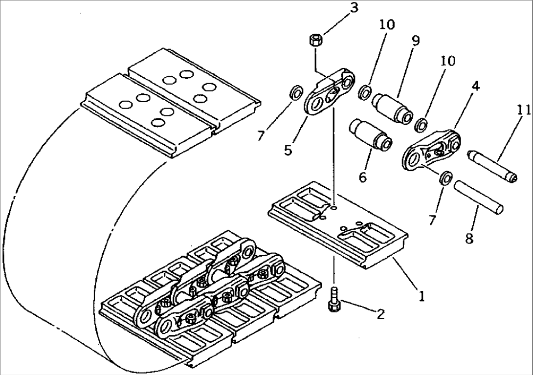 TRACK SHOE (MASTER PIN TYPE) (FLAT TYPE)