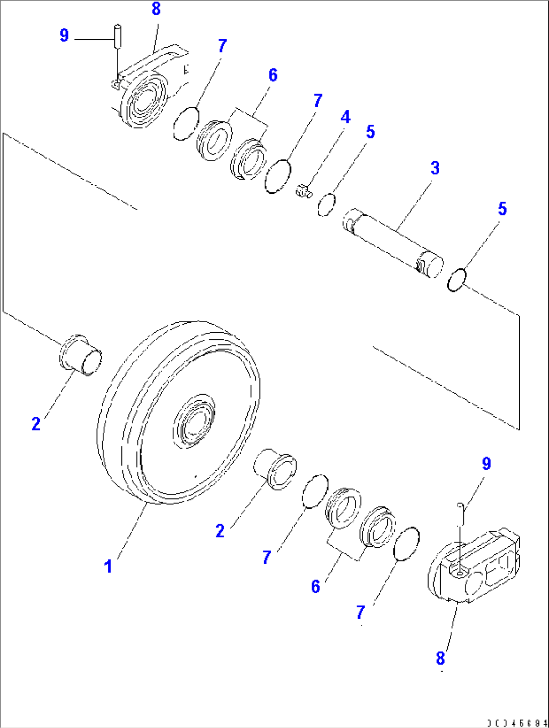 IDLER AND CUSHION (FRONT IDLER)