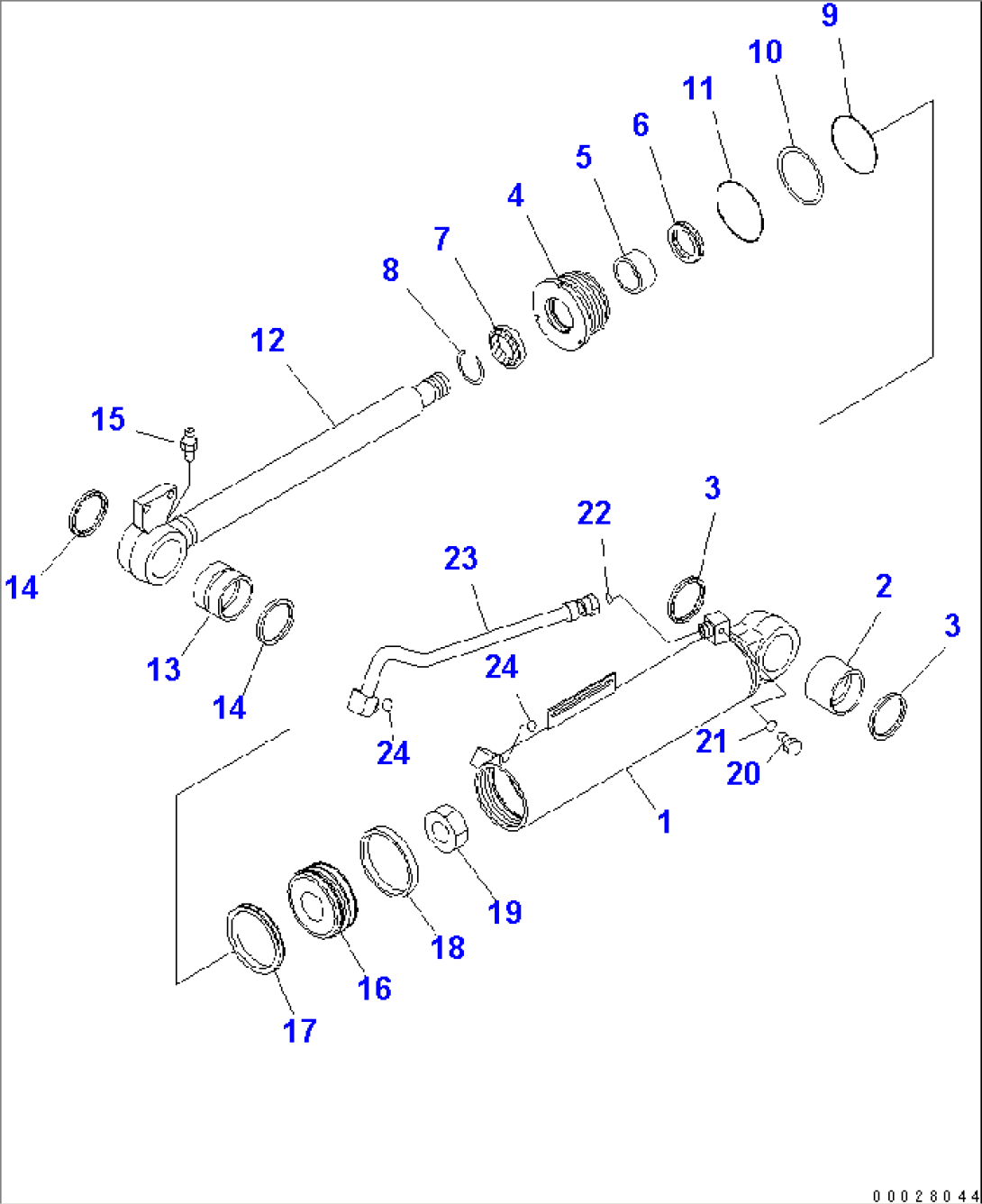 BUCKET CYLINDER (FOR LARGE BUCKET)(#65001-75401)