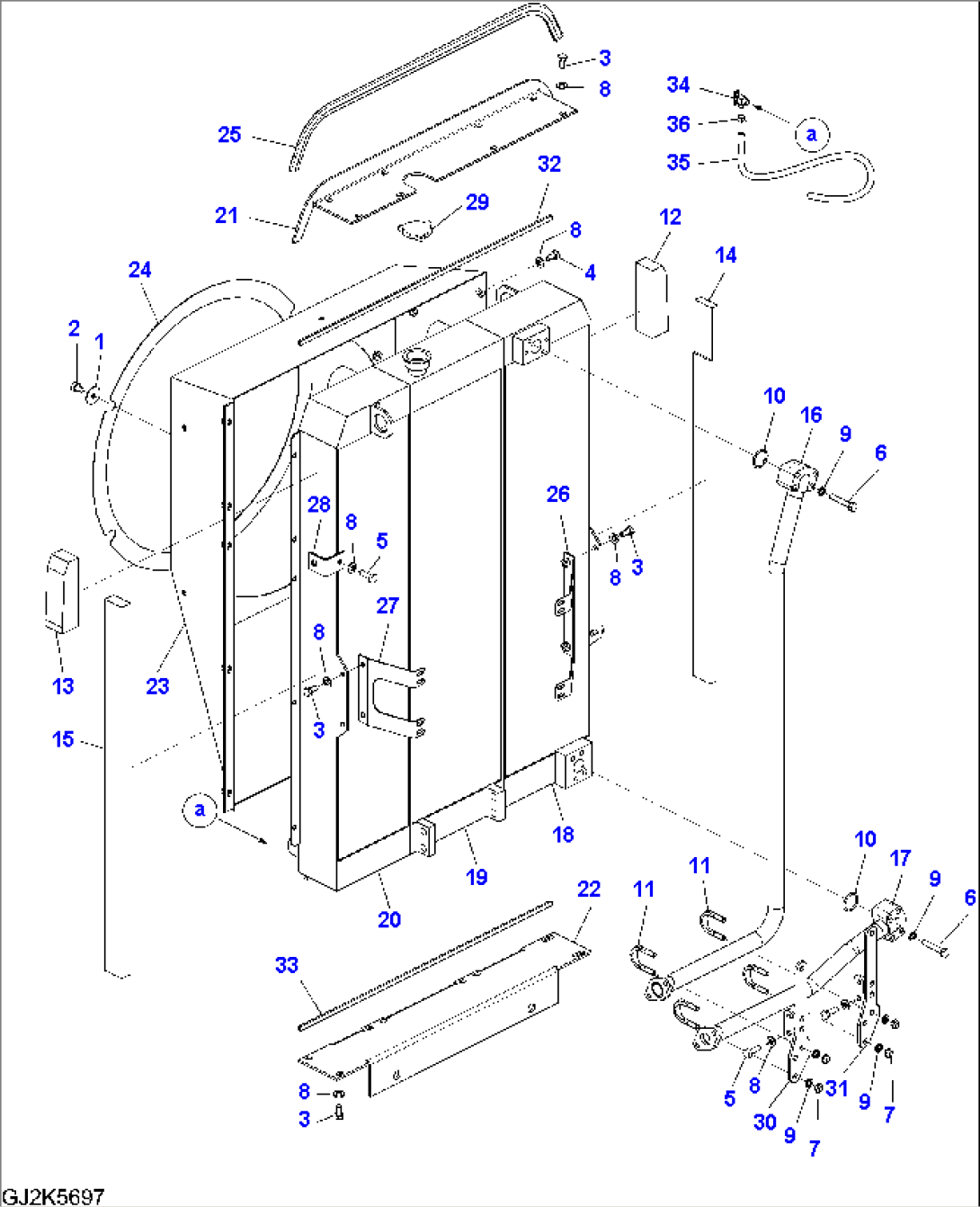 OIL COOLER, RADIATOR AND CHARGE OIL COOLER