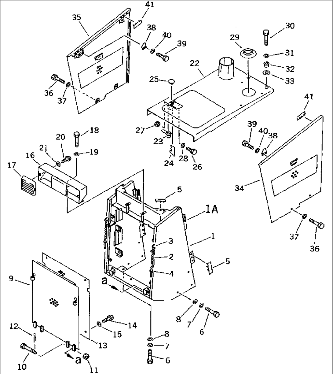 RADIATOR GUARD AND HOOD (WITH HINGE MASK REINFORCED TYPE)(#41001-41183)