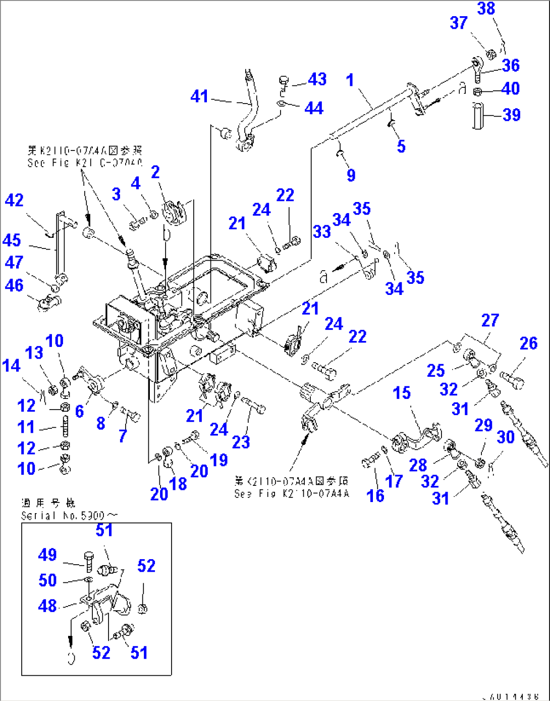 FLOOR FRAME (SPEED CONTROL) (2/2)(#4001-)