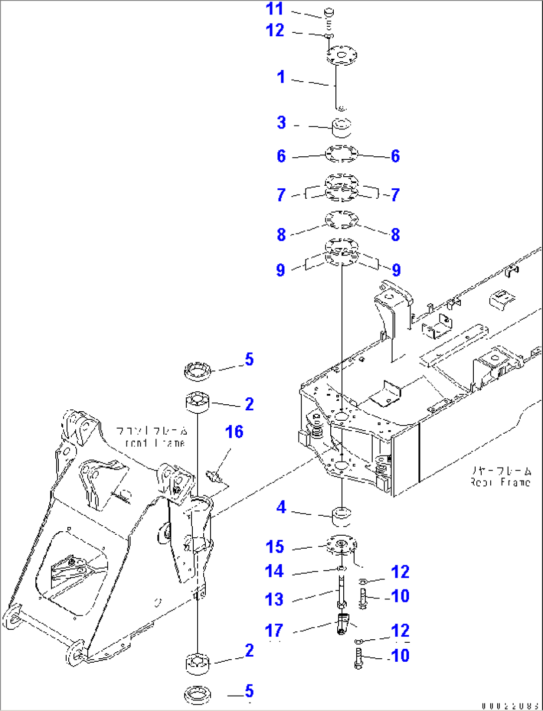 HINGE PIN (FOR FRONT AND REAR FRAME CONNECTING)(#11196-)