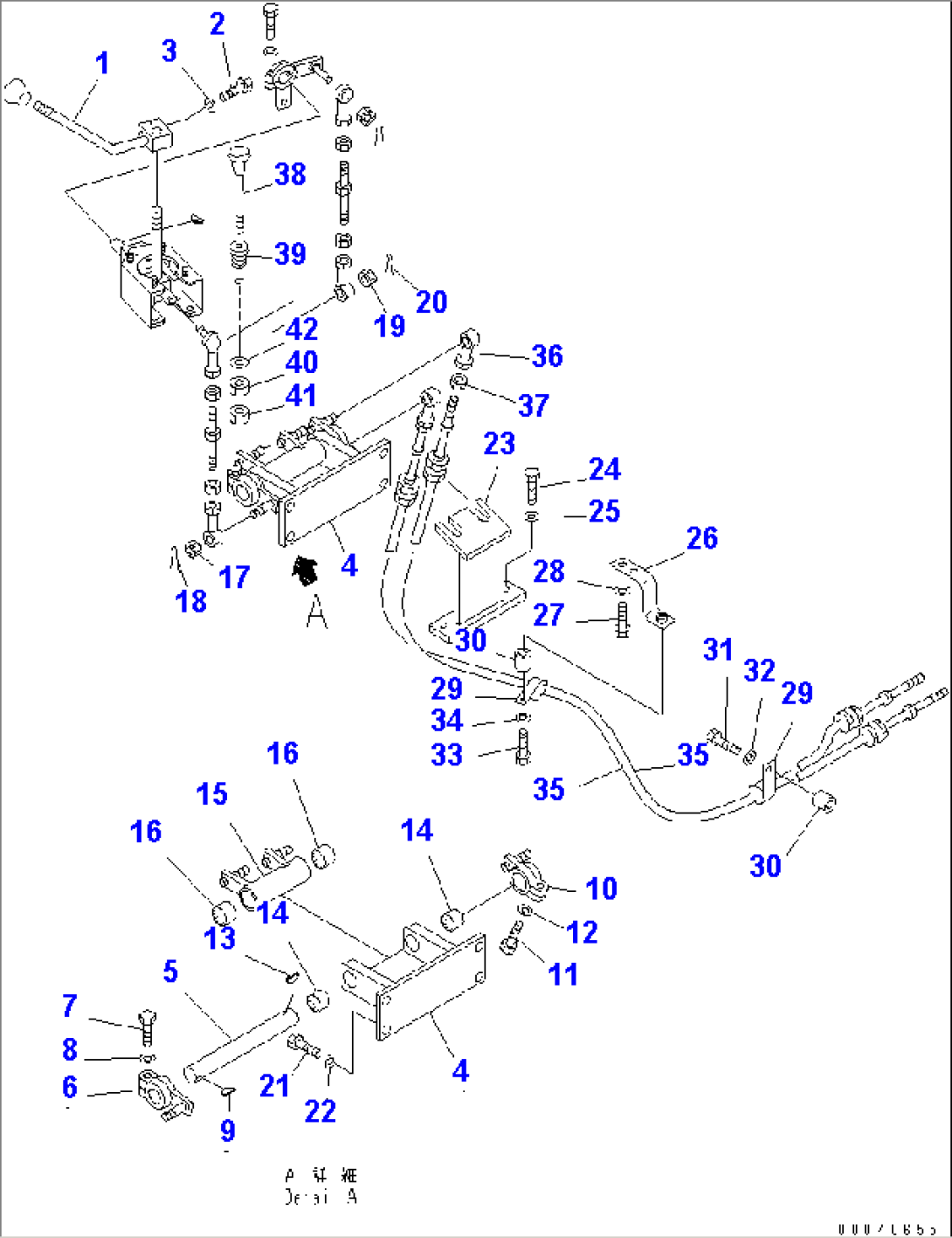 TOWING WINCH CONTROL LEVER