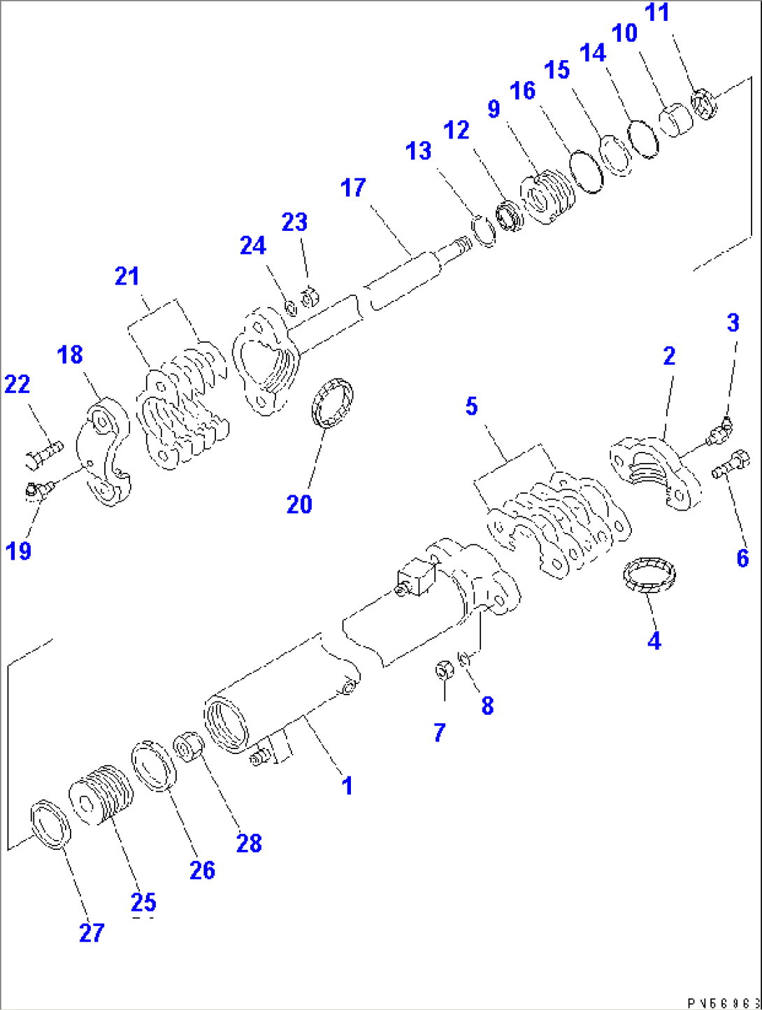 DRAWBAR SHIFT CYLINDER(#3401-)