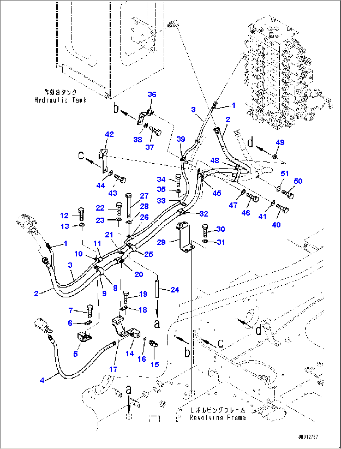 Anti-drop Valve Piping, Hose and Bracket (#451080-)