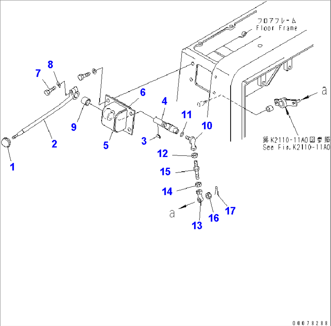 FLOOR FRAME (TRANSMISSION LOCK LEVER)