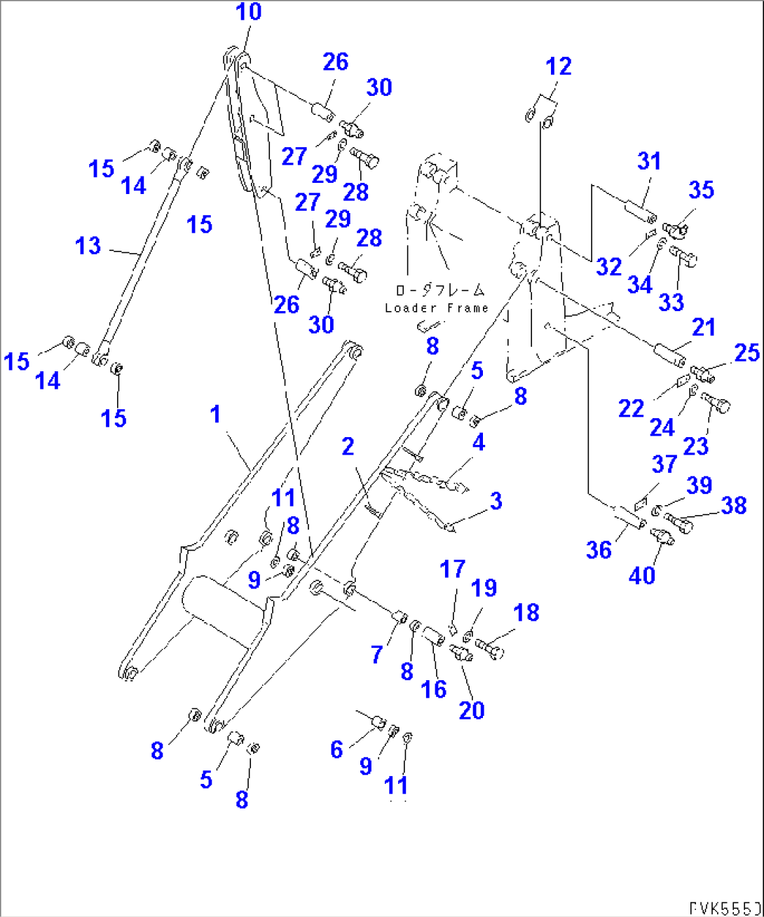 LIFT ARM AND LINKAGE (SEMI-LONG TYPE) (TBG SPEC.)