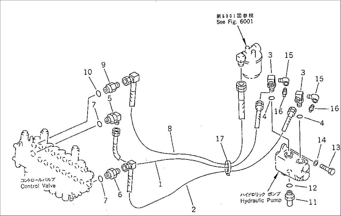 HYDRAULIC PIPING (SUCTION AND RETURN LINE)(#14238-)
