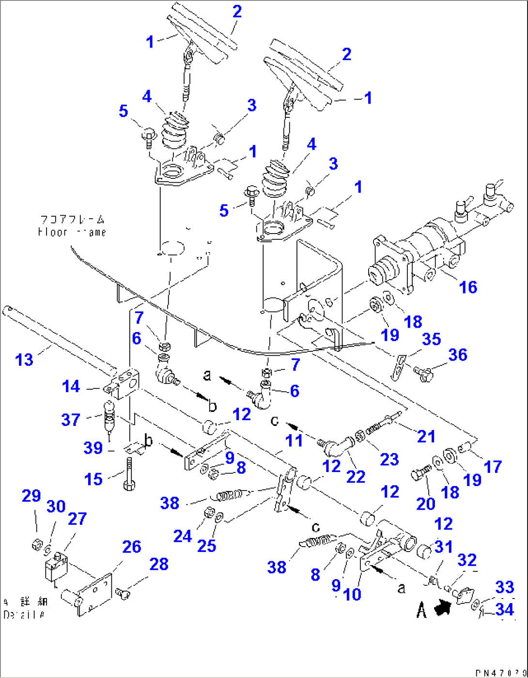 BRAKE PEDAL AND LINKAGE(#50001-)