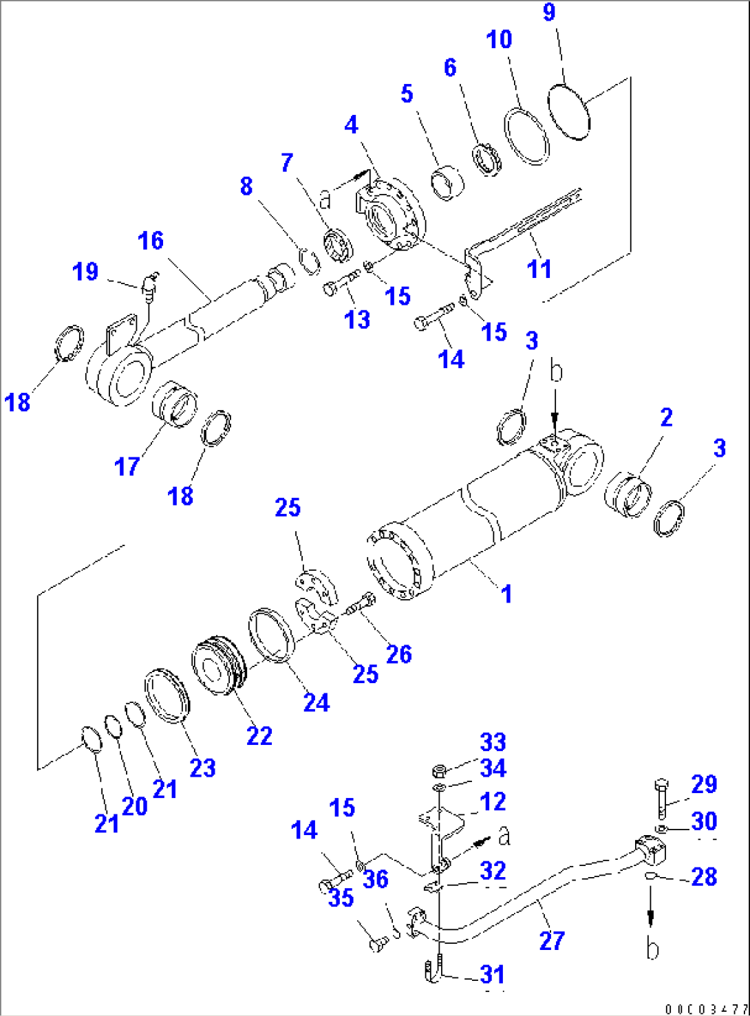BUCKET CYLINDER (INNER PARTS) (Z-BAR)