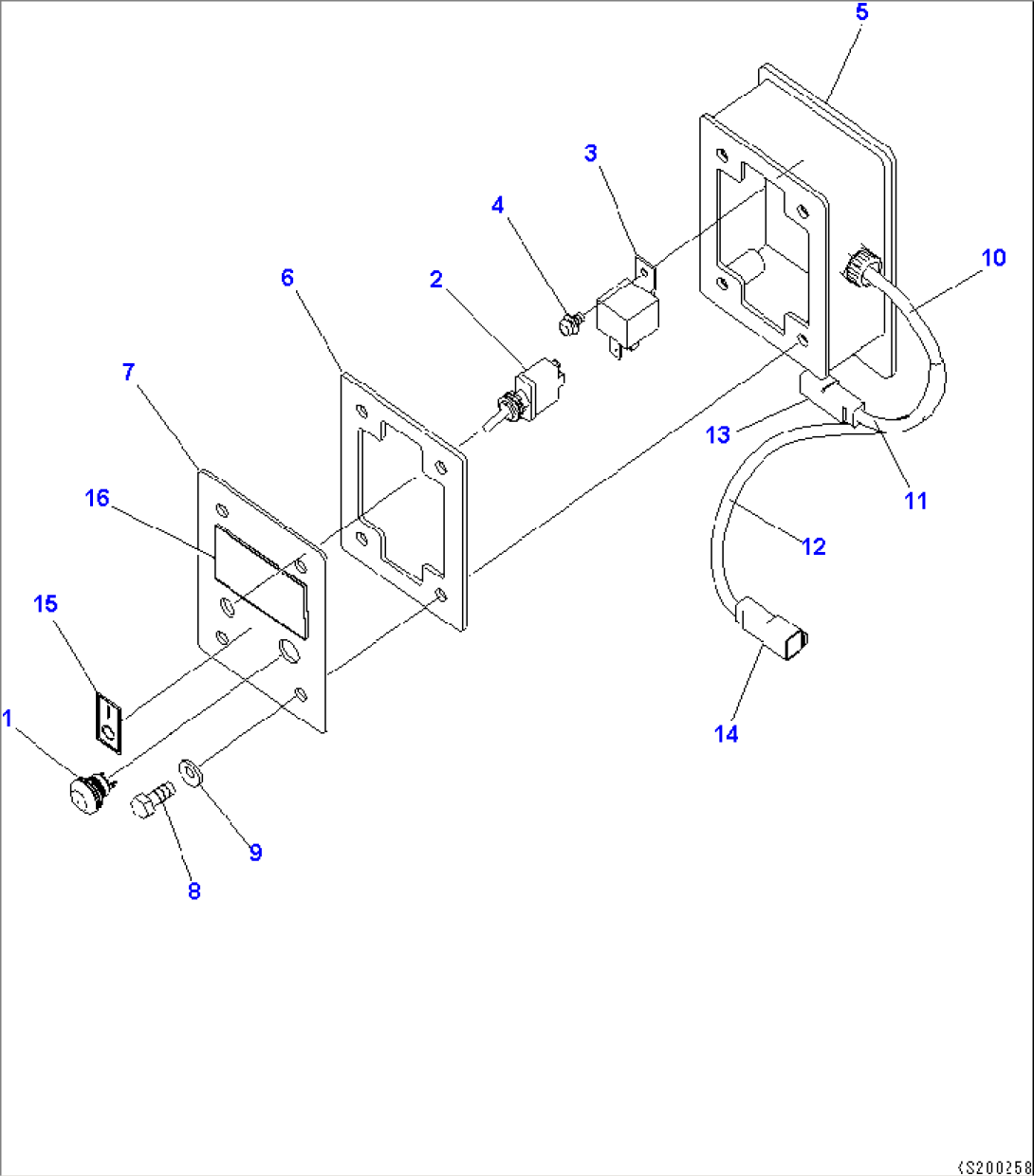 SWITCH BOX (INNER PARTS) (#K52390-)