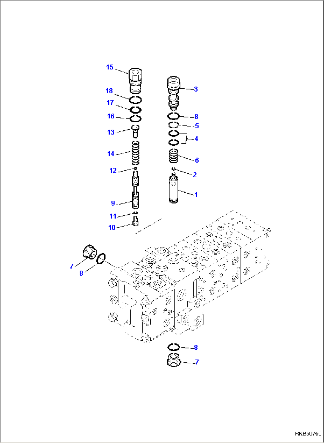 8-SPOOL CONTROL VALVE MECHANICAL CONTROLS (3/16)