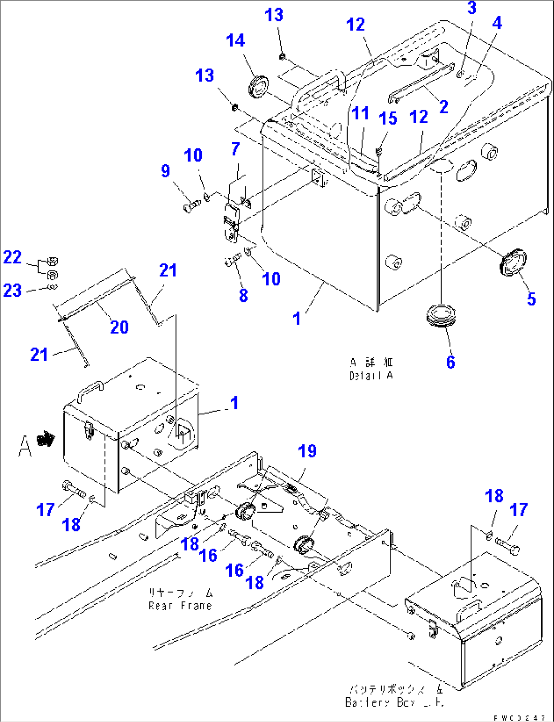 BATTERY BOX (R.H.) AND MOUNTING