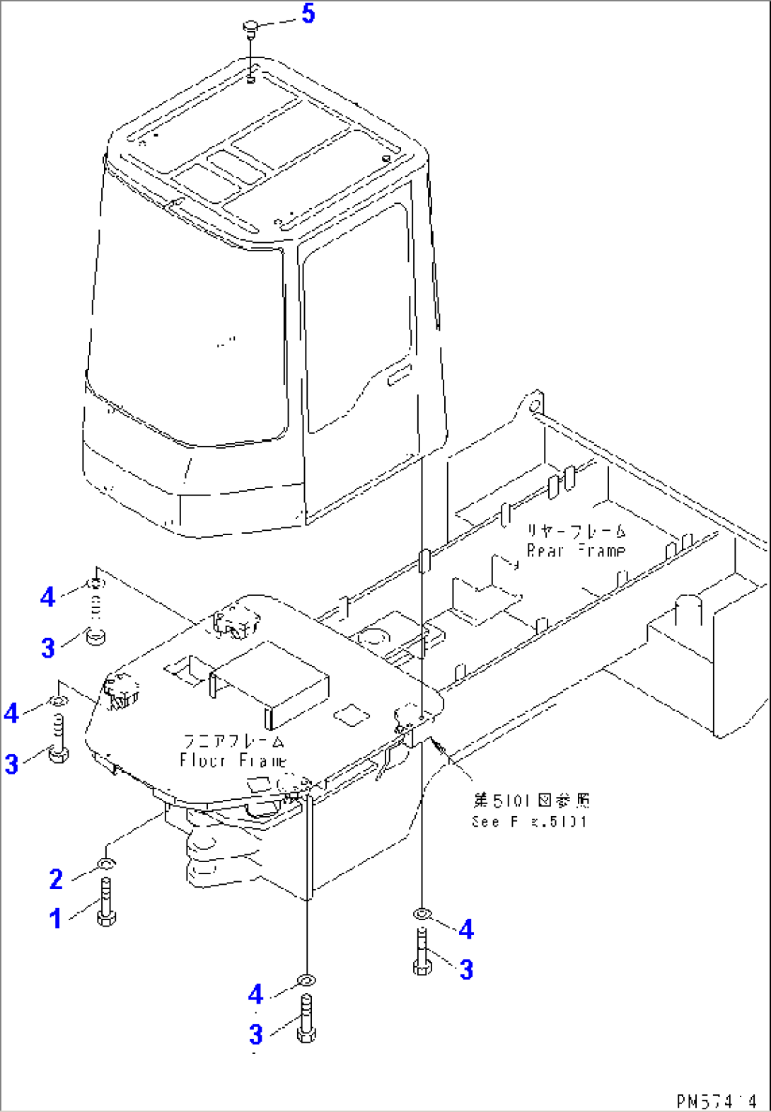 ROPS CAB (MOUNTING PARTS)