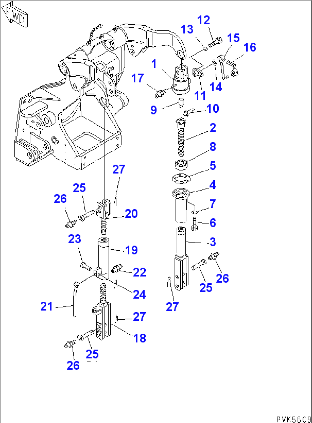 3-POINT HITCH (LIFTING ROD)(#90001-)