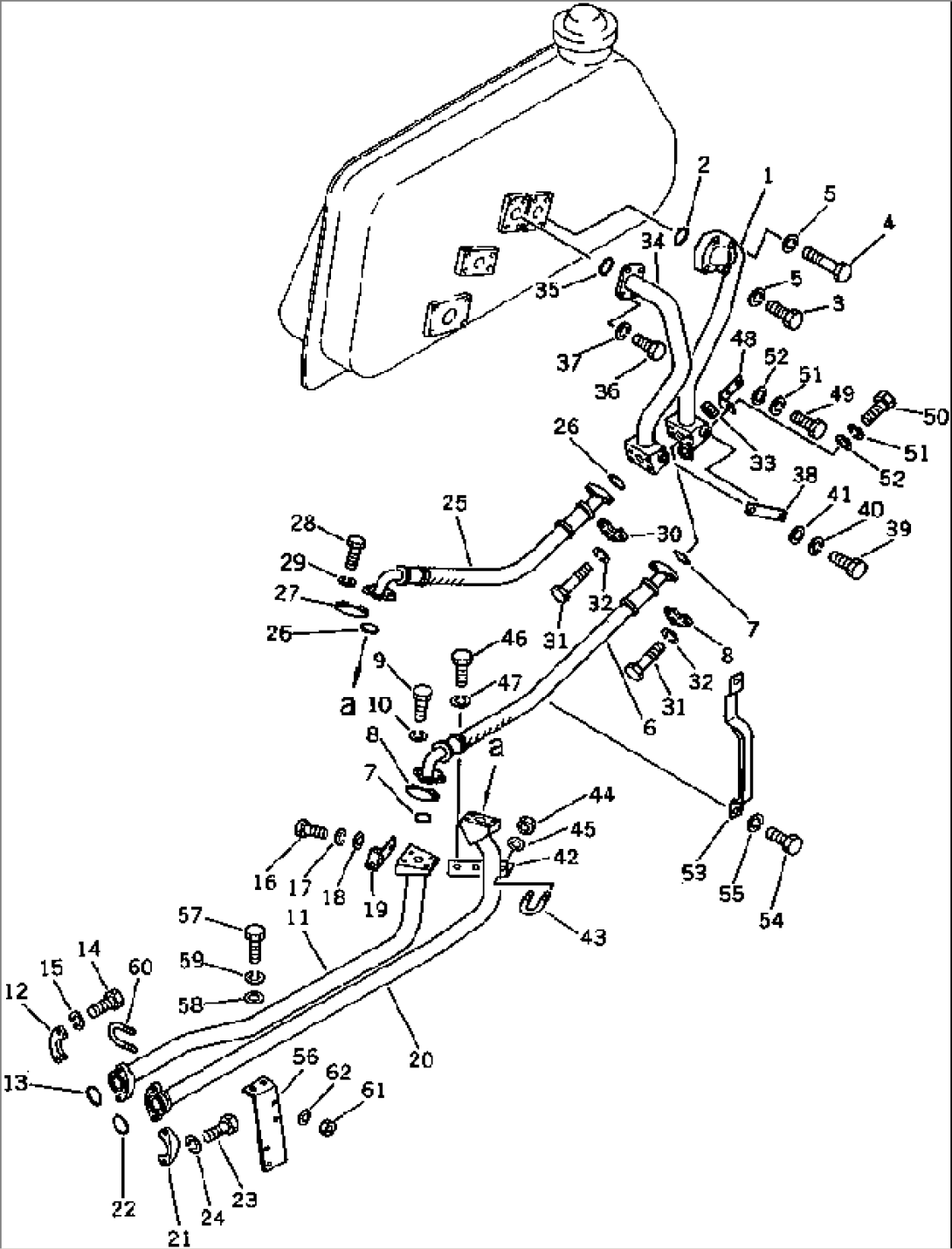 HYDRAULIC PIPING (HYDRAULIC TANK TO LIFT CYLINDER) (1/2)