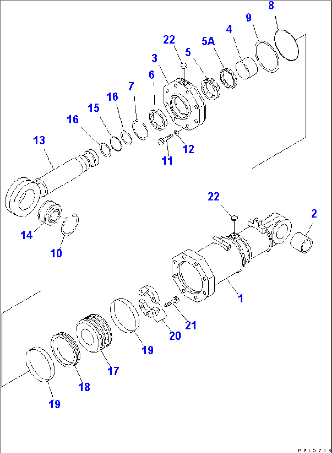DUAL TILT CYLINDER (WITH RIPPER)(#10105-)