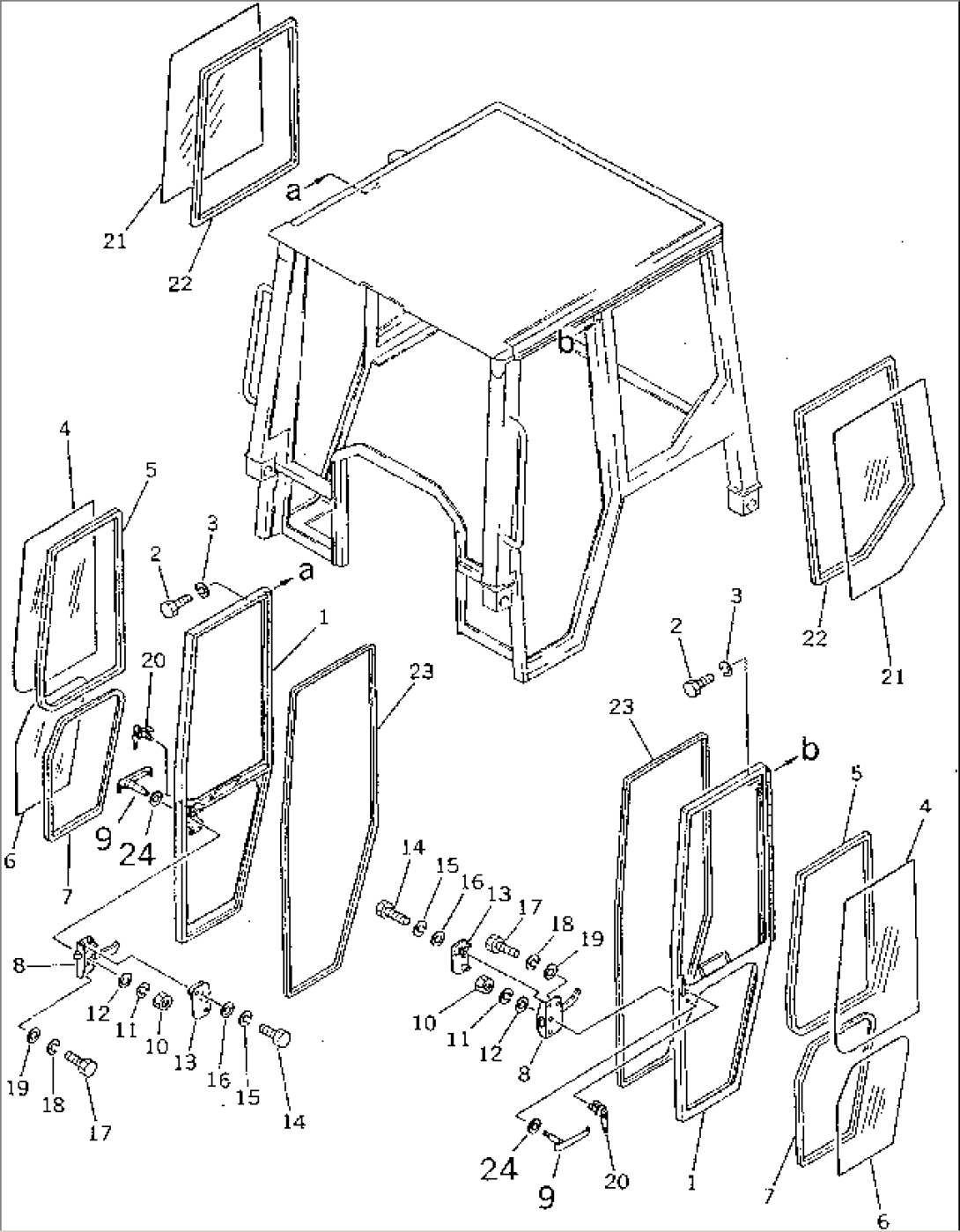 ROPS CAB (3/5) (DOOR AND SIDE WINDOW) (TBG SPEC.)