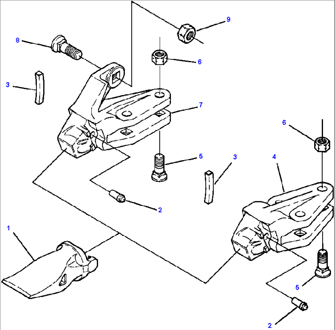 FIG NO. 7402 BUCKET TEETH ESCO