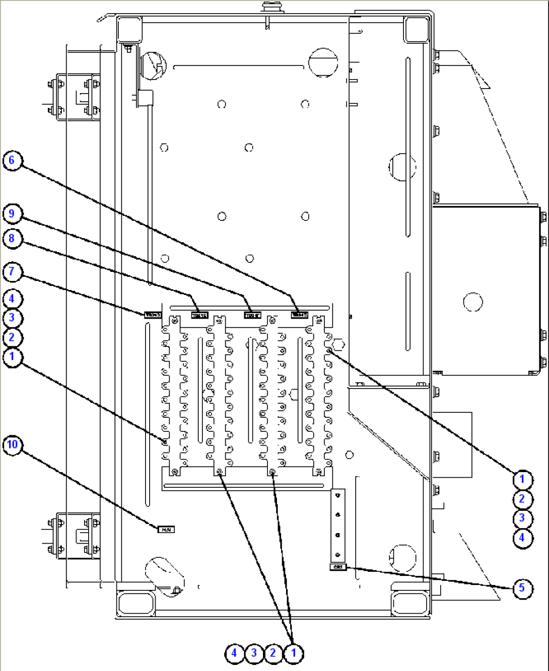 CONTROL CABINET RIGHT DOOR (LEFT SIDE WALL)
